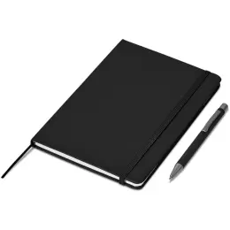 Hibiscus Notebook & Pen Set Black